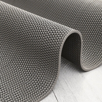 诚不二镂空地垫塑料pvc脚垫门垫防滑垫 特厚加密5.0mm灰0.9米宽20米长