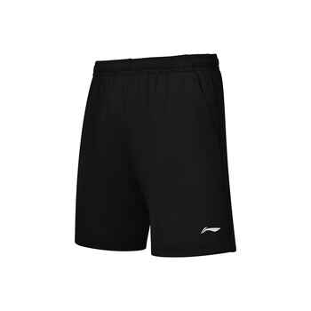 李宁（LI-NING）乒乓球运动短裤男女同款速干透气乒乓球服羽毛球短裤 黑色 M