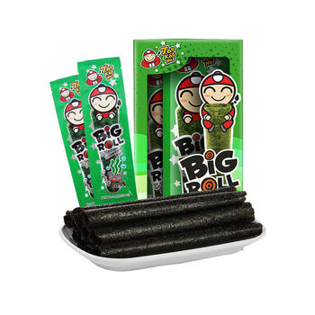泰国进口老板仔海苔卷27g盒装bigroll脆紫菜即食烤辣原味网红零食