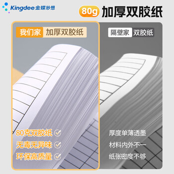 金蝶（kingdee）万能表格竖版点菜单开单本顾客记录表点单本 用款明细表入学单报名表报价清单