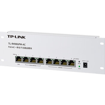 普联（TP-LINK） 千兆8口一体化路由模块 7口支持PoE 内置AC管理AP 多WAN口宽带叠加 支持APP管理 TL-R498GPM-AC