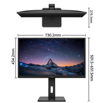 AOC显示器 31.5英寸2K高清10Bit色彩Type-C接口双向旋转升降微边框 家用设计办公显示屏 Q32P2C
