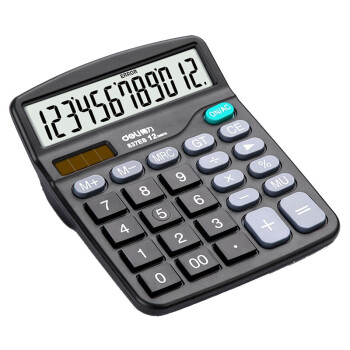 得力（deli）837ES桌面办公计算器 12位大屏幕桌面计算机 办公文具用品