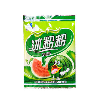 鱼美仁果味冰粉粉40g冰粉配料家用商用自制冰粉多种口味西瓜味40g20袋