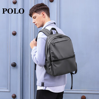 POLO男士双肩包背包男电脑包14/15.6英寸大学生书包出差旅行笔记本