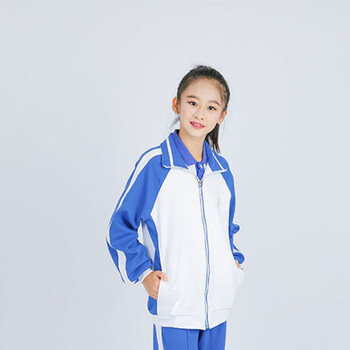 深圳校服厚款小学生男女款统一校服冬装外套休闲运动套装 女生单件