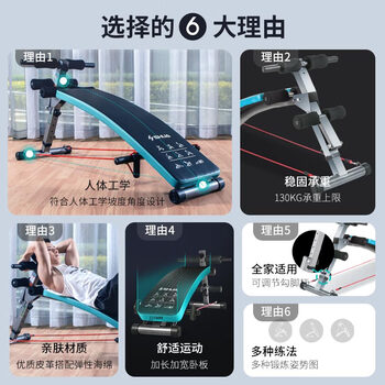 舒华（SHUA）舒华仰卧板 健身器材家用 多功能仰卧起坐板健身板黑底银花SH-575