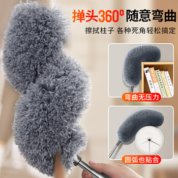 苏力达鸡毛掸子除尘2.5米可伸缩汽车家用静电除尘掸天花板打扫灰尘神器 苏力达鸡毛掸子除尘2.5米可伸缩汽车家用静电除尘掸天花板打扫灰尘神器