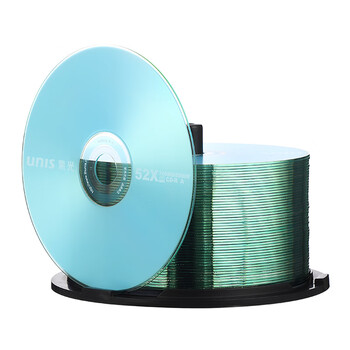 紫光（UNIS）CD-R 空白光盘/刻录盘 蓝钻商务办公系列 52速 700M 桶装50片 刻录光碟