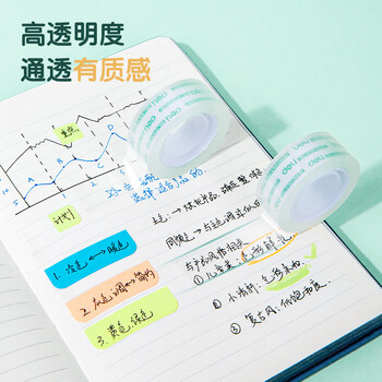 得力（deli）易撕透明胶带 18mm*30y高粘小胶带 开学必备学习用品 错题整理学生文具 8卷/筒 办公用品 30065