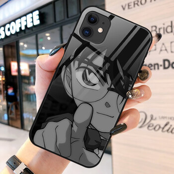 手机壳定制x60pro小米11苹果12pro荣耀v40轻奢版名侦探柯南钢化玻璃壳