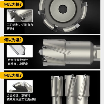 沪豪空心钻头不锈钢打孔金属厚钢板合金开口开孔器35mm扩孔磁力钻钻头 沪豪空心钻头不锈钢打孔金属厚钢板合金开口开孔器35mm扩孔磁力钻钻头