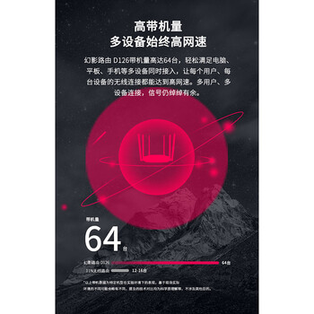水星（MERCURY）幻影路由D126 双频无线路由器 稳定穿墙智能双频wifi 5G家用光纤宽带大户型六天线