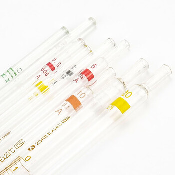 海斯迪克 HKCL-377 玻璃环标刻度吸管移液管滴管 分度吸量管 长吸管移液管 5ML