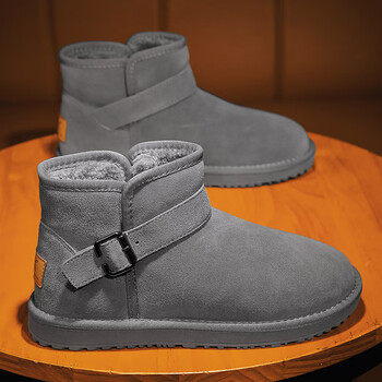 乔僖枫雪地靴冬季女款零下40度防寒防水情侣棉鞋加绒保暖皮毛一体短