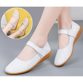 太极鞋牛筋底皮女夏季软牛皮太极拳镂空武术练功运动练功鞋白色35