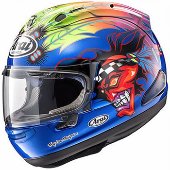 arai rx-7x摩托车头盔杜卡迪杜汉曼岛tt金蓝带刀侍卫海顿大眼赛道 天