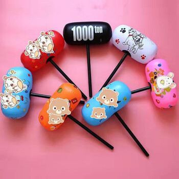 大号充气锤彩色皮锤卡通儿童充气玩具千吨锤子玩具榔头地摊货源 小号