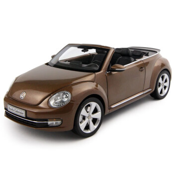 1：18 VW Beetle 大众甲壳虫 敞篷 合金仿真车模 多色品质定制 咖啡色
