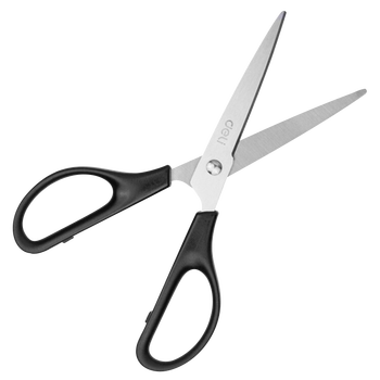 得力办公家用生活剪刀0603 全长170mm 12把装 黑色