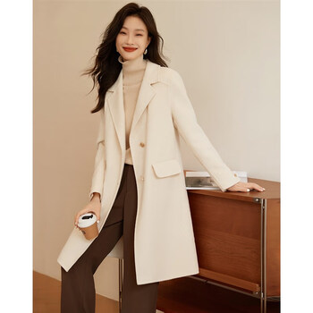 服饰内衣>女装>毛呢大衣>京霆>京霆美丽衣橱手工刺绣长款直身型外套23