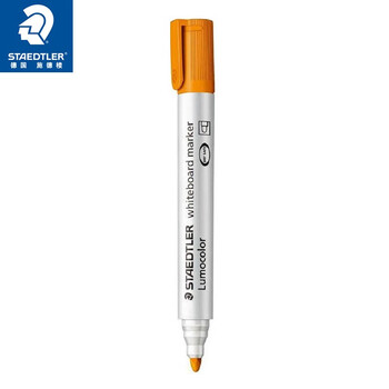 施德楼（STAEDTLER）可擦白板笔 2mm防干型彩色记号笔 办公用品会议笔-橙色351-4