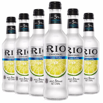 rio锐澳 鸡尾酒 预调酒鸡尾酒 洋酒 275ml*6瓶5度青柠味