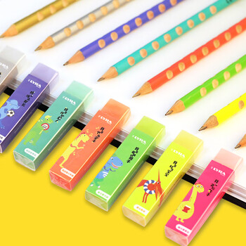 LYRA德国艺雅龙族橡皮擦 学生用橡皮少屑干净开学必备用品素描绘画办公 荧光黄4块装-L7417325C