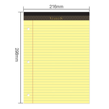 凯萨(KAISA)A4三孔拍纸本 50张加厚黄纸笔记本记事本 2本装 凯萨(KAISA)A4三孔拍纸本 50张加厚黄纸笔记本记事本 2本装