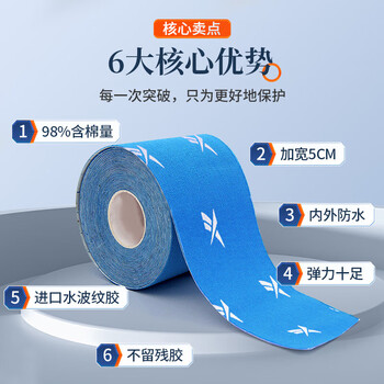 锐步肌肉贴运动胶带肌贴膝盖自粘弹力绷带肌内效贴脚裸肌肉拉伤酸痛贴