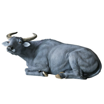 仿真水牛摆件动物模型雕塑户外景观花园林小品装饰树脂工艺品黄牛