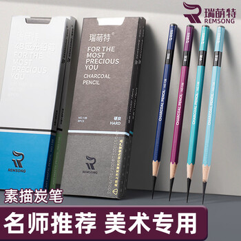 瑞萌特138哑光铅笔2b美术生专用亚光铅笔软中硬素描笔艺考绘画2b速写铅笔瑞蒙特速描铅笔碳铅笔美术写生