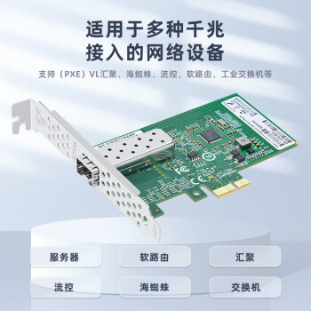 EB-LINK intel I210芯片PCIE X1 千兆单口SFP光纤网卡服务器桌面台式机网络适配器（稳定版）