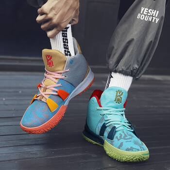 欧文7代篮球鞋男春夏季新款高帮网面透气初中生儿童