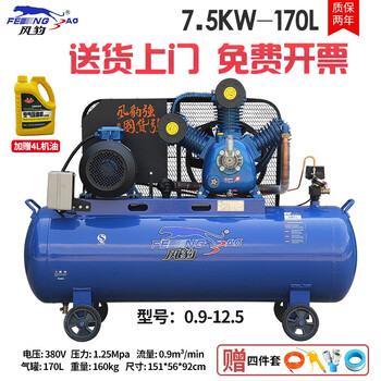 风豹0 9 8 12 5工业级空压机7 5kw大型气泵空气压缩机真石漆喷砂风炮捷豹空压机盛源0 9 12 5 380v 图片价格品牌报价 京东