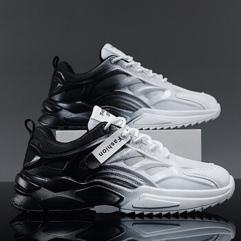 鞋男夏季透气网面潮流百搭新款增高运动休闲2022春季鞋白黑fb253239