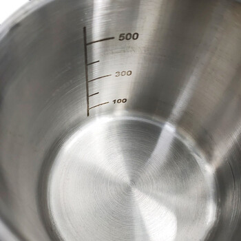 海斯迪克 HKQS-105 不锈钢刻度量杯带把 加厚带刻度量杯 带柄烧杯液体量杯 2000ML