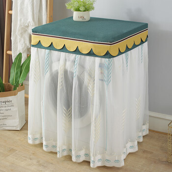 蕾丝滚筒洗衣机防尘罩防晒罩海er小天e西门zi洗衣机罩套盖布通用麦秀