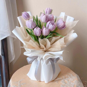 来一束三八节鲜花同城配送郁金香花束同城配送深圳北京上海杭州11朵