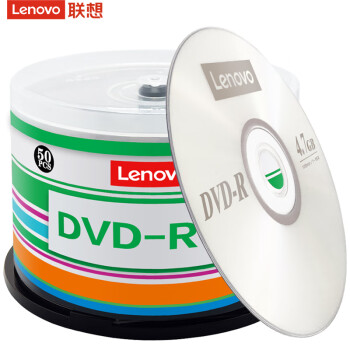 联想（Lenovo）DVD-R 光盘/刻录盘 16速4.7GB 办公系列 桶装50片 空白光盘
