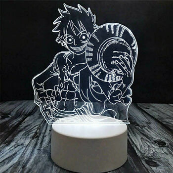 台灯公司小礼品生日礼物送男朋友遥控16色usb电池仓白底路飞剪刀手