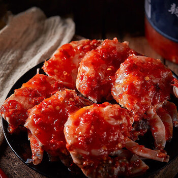 禾澹梭子蟹酱母蟹蟹黄蟹膏醉蟹开盖即食700