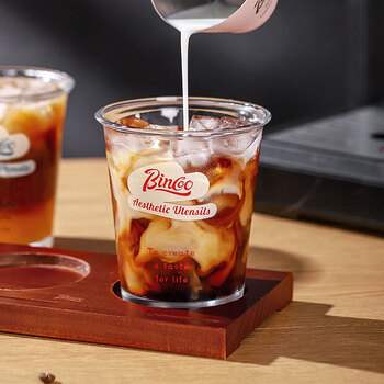 Bincoo玻璃咖啡杯家用冰美式透明杯子精致拿铁杯Dirty高颜值水杯