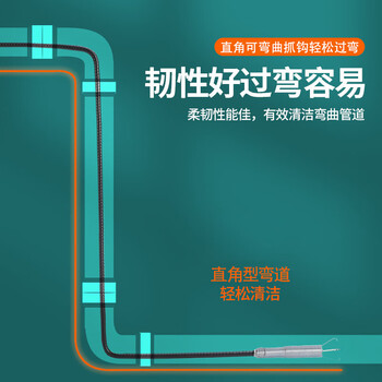 巨奇严选 厨房下水道疏通器专业管道疏通神器马桶堵塞四爪抓勾3米