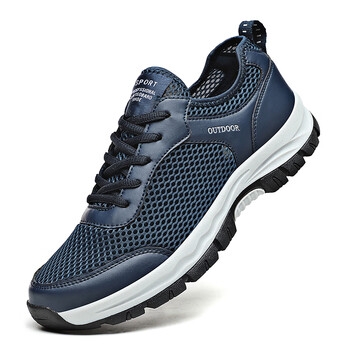 凯乐石(kailas)夏季休闲牌男鞋网面户外运动鞋男士防臭大码登山 蓝色