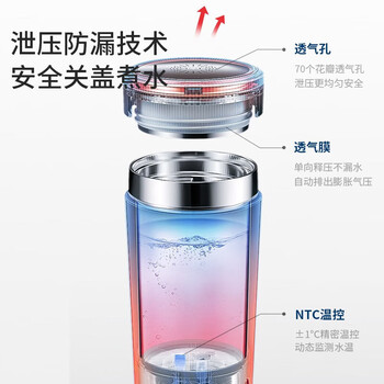 摩飞电器 MR6060 烧水壶 随行杯 电热水壶便携装 双层防烫 旅行便携保温杯 MR6060 绿色