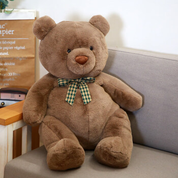 熊毛绒玩具小熊公仔抱抱熊泰迪熊娃娃送儿童女生礼物玩偶褐色80厘米