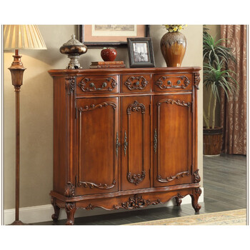 宜家鞋柜美式鞋柜家用门口实木阳台储蓄柜带门欧式大容量入户进门厅b