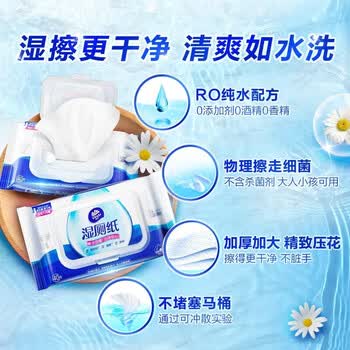 维达（Vinda）湿厕纸40片/包自然无香私处抑菌卫生纸*20包VW3410+手帕纸1包