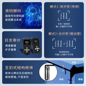 国保（Guub）保密柜国密级密码锁保密文件柜国家认证M153-R2双节资料柜